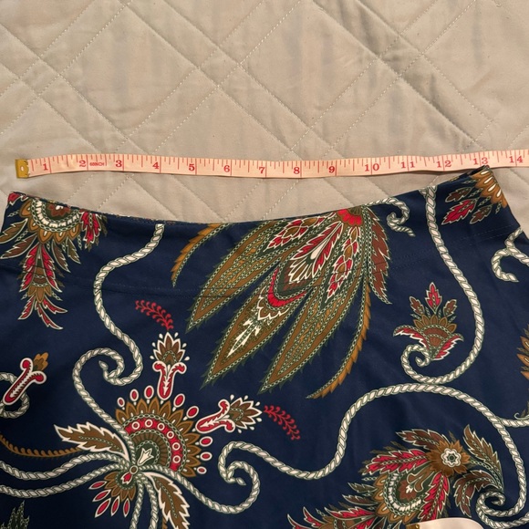 Gretchen Scott Designs A Line Skirt in Blue Tropical Paisley - Medium - Picture 3 of 5